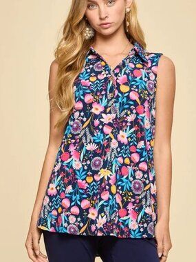 Dear Scarlett SeaSpray Sleeveless Lizzy Top
